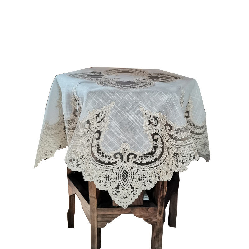 欧式蕾丝盖巾丝绒绣花轻奢复古圆桌布空调洗衣机床U头柜万能防尘,居家布艺,桌布,淘宝优惠券,粉丝福利购,淘宝优惠卷
