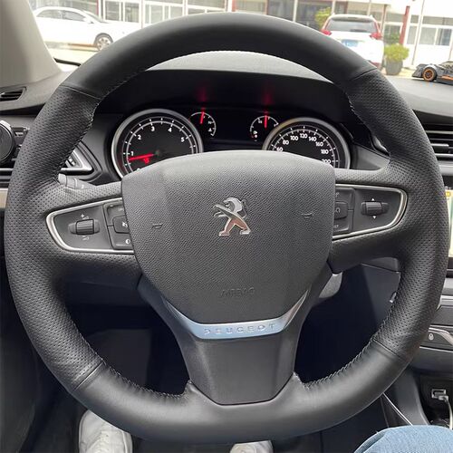 标致206 307 301 308 408 508 3008方向盘套真皮手X缝专用把套全