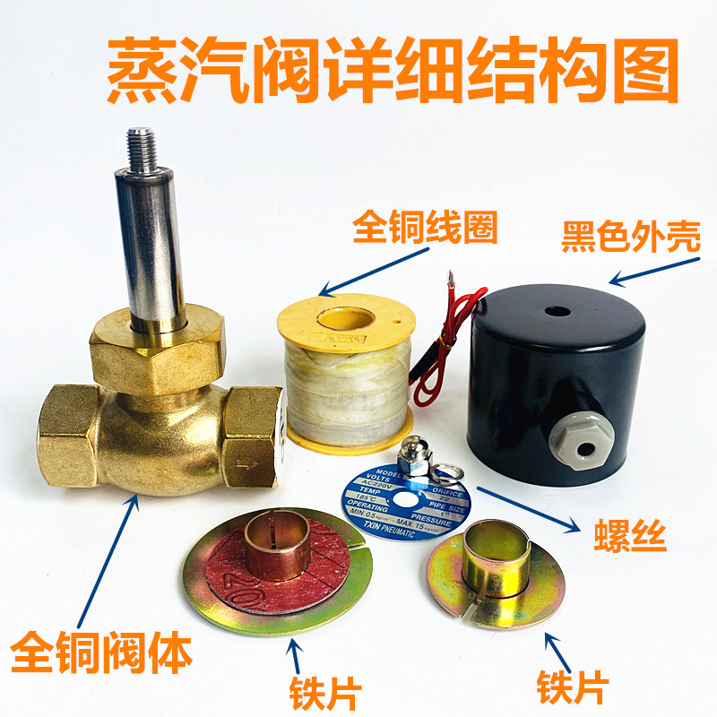 高温蒸汽电磁阀4分6分1寸220V24VDN15两通阀2L/US-1S5/20/25控制