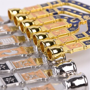 浪漫家居摆件7头合金烛台w以色列旅游纪念品七头金灯台高档礼品