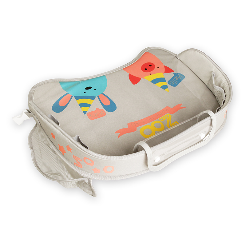 汽车婴儿安全座椅托盘儿s童车载收纳小桌子防水餐盘多功能推车托