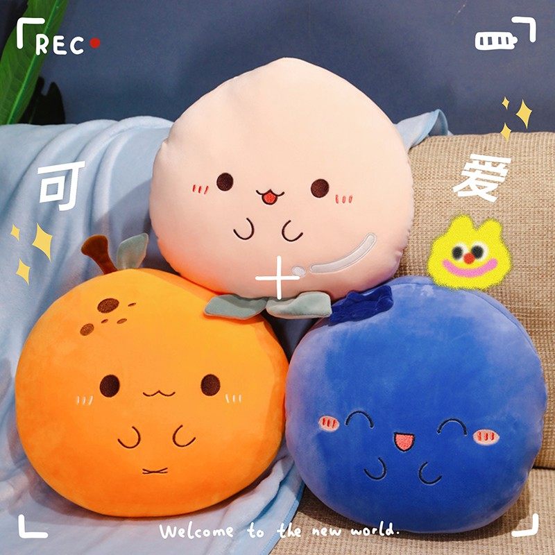 卡通水果折叠抱枕被子两用毯子二合D一珊瑚绒暖手毛毯子午睡汽车,居家布艺,抱枕被,淘宝优惠券,粉丝福利购,淘宝优惠卷