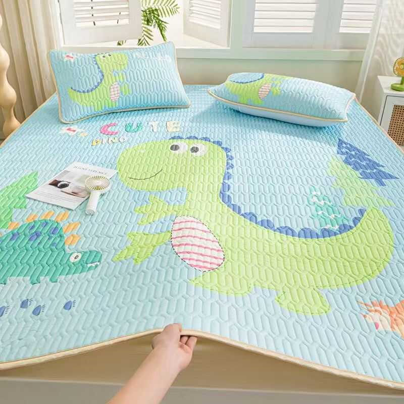 泰国乳胶凉席三件套夏季1.5米床1.8可J水洗折叠床笠款冰丝空调席