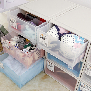 收纳盒透明内衣物组合式抽屉柜塑料文胸袜子内裤多层Y整理箱储物