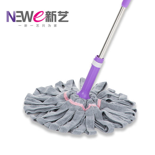 新艺自拧水拖把旋转免手洗干湿A两用老式手拧布条懒人家用一拖净