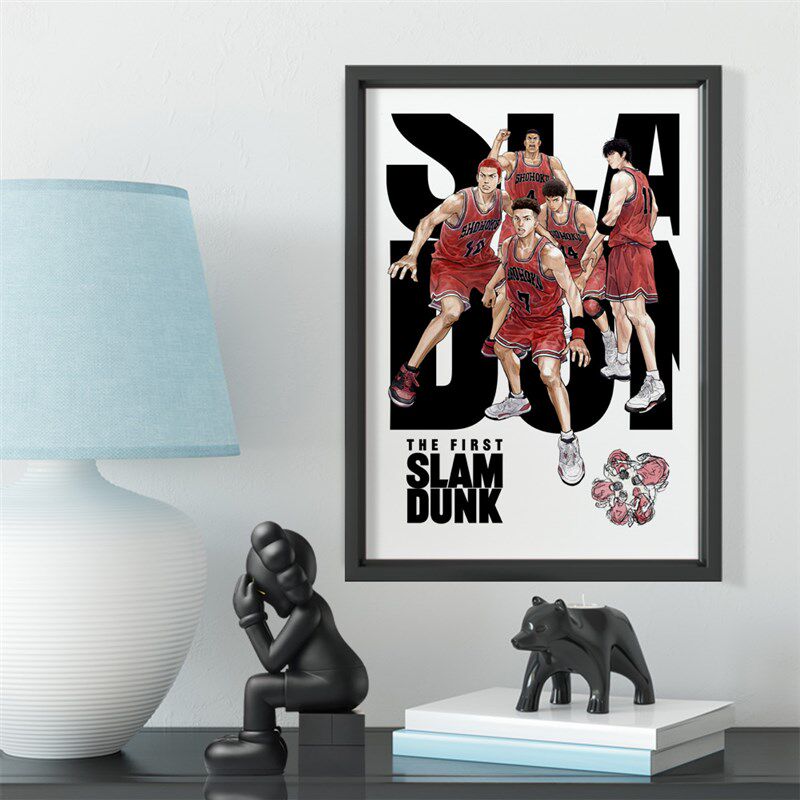 灌篮高手大海报樱木流川枫实木装饰相框照片墙桌摆挂框酒吧