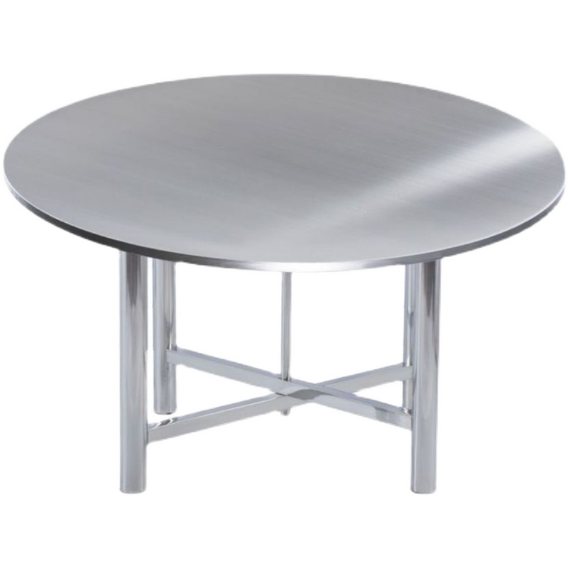 全锈钢折叠饭店酒店家用吃饭桌子圆桌圆形餐桌人圆台