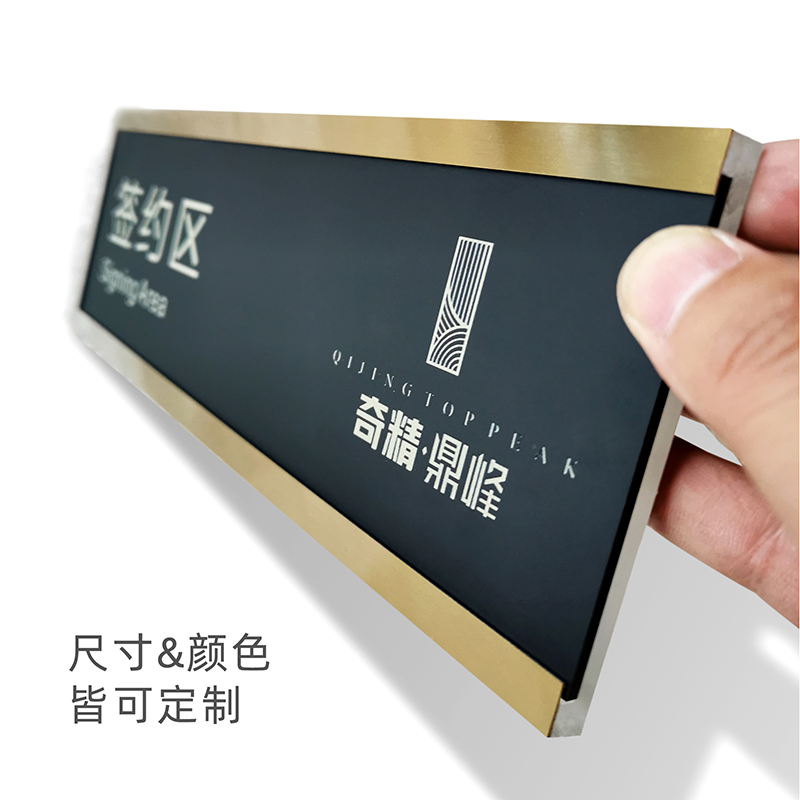 不锈钢科室牌综合办公室抽拉门牌铝合金科室牌插槽可更换门牌定制