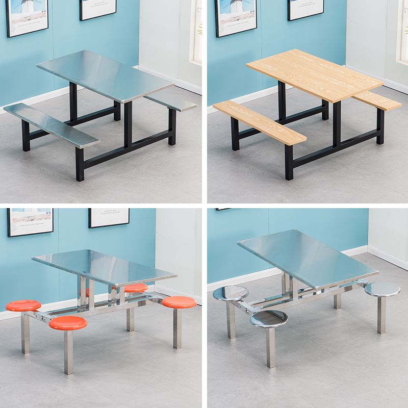 学校快餐桌餐桌椅饭堂工厂连体餐桌椅人定制食堂
