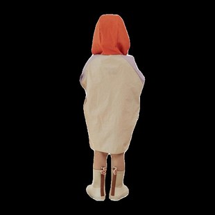 22韩国in儿童雨衣男女童防雨服幼儿园宝宝上学斗篷式 拼色雨披