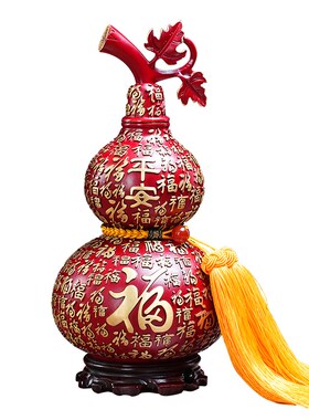 彩铜葫芦百福口端大号乔迁送礼家居客厅玄关书房酒柜档