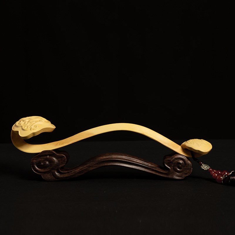 黄杨木雕实木文玩手把件工艺品中式客厅书房装饰精品摆件福寿如意