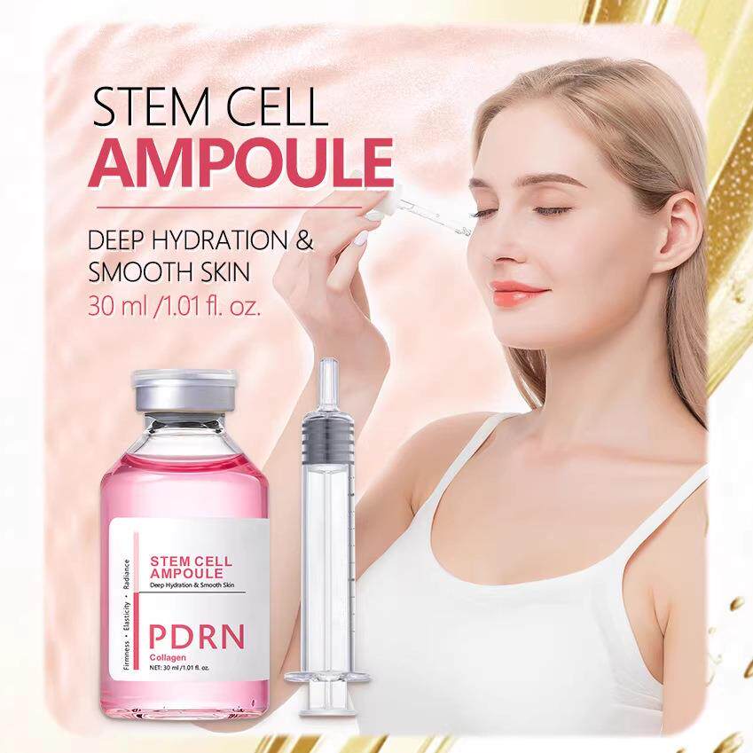 跨境Stem Cell Ampoule Essence粉色PDRN安瓶胶原蛋白保湿精华液