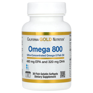 美国California Gold Nutrition Omega 800 超浓缩 Omega-3 鱼油