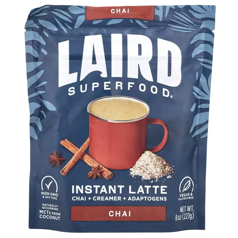 Laird Superfood速溶拿铁印度茶 奶精 适应原印度茶227 克