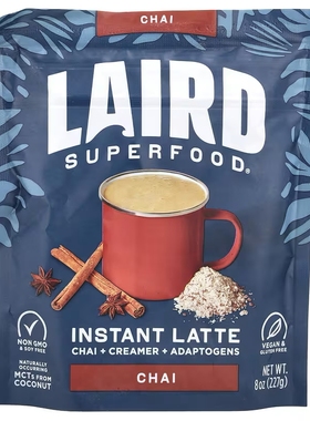 Laird Superfood速溶拿铁印度茶 奶精 适应原印度茶227 克