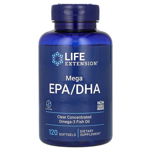 Life Extension Mega EPA/DHA 120 粒软胶囊每粒软胶囊 1000 毫克