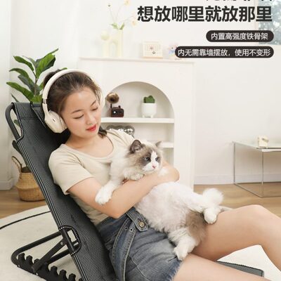 懒人沙发榻榻米学生宿舍单人折叠飘窗小座椅可睡可躺床上靠背椅子