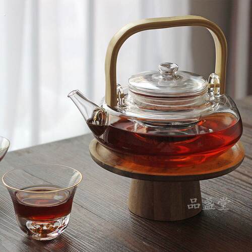 竹把耐高温加厚泡茶壶玻璃茶壶水壶提梁壶普洱黑茶煮茶壶沸水壶
