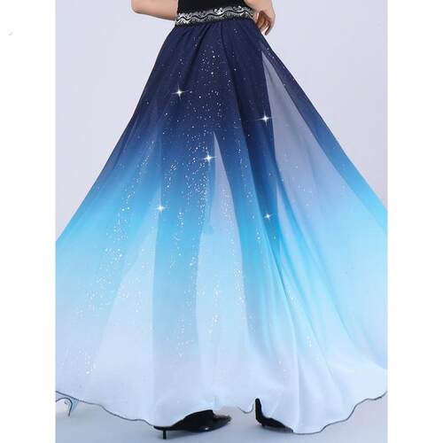 形体服腰带渐变亮片飘纱新款优雅仪态导师服舞蹈走秀练功服