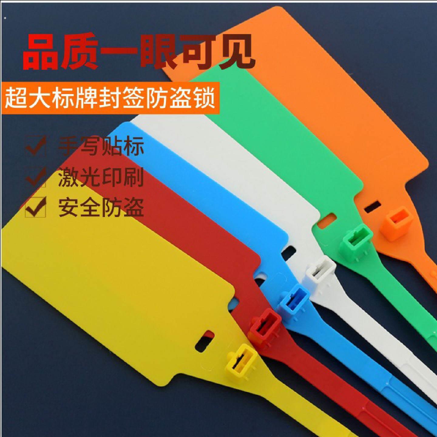 防水抗老化一次性门链扣施封锁德邦安能物流快运塑料封条扎带标牌