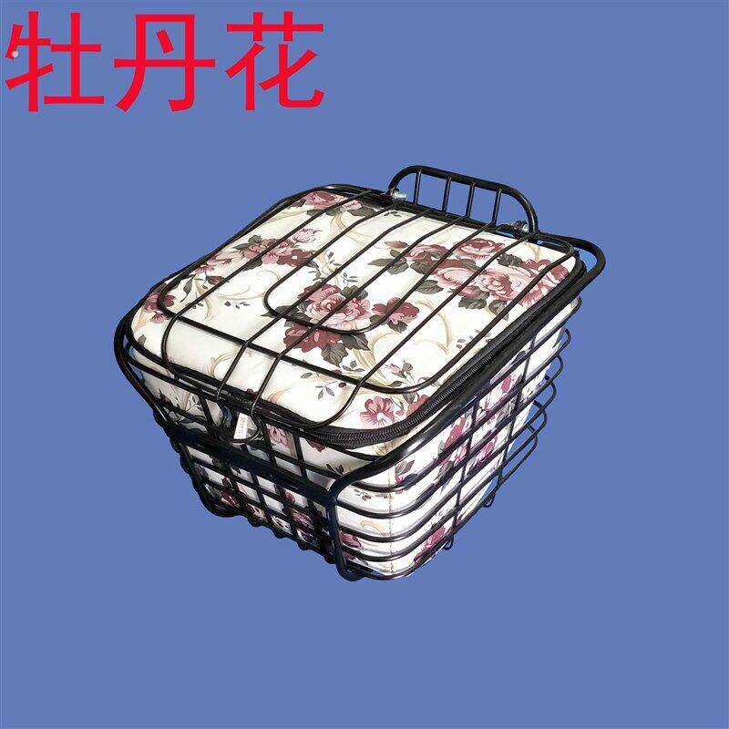 电动车车篮 哈雷锂电车车篓车筐 防水滑板车工具箱前菜篮子箱子
