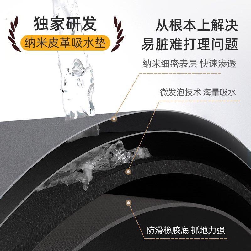 纳米皮革浴室吸水软垫卫生间洗手间厕所门口防滑地垫耐脏免打理