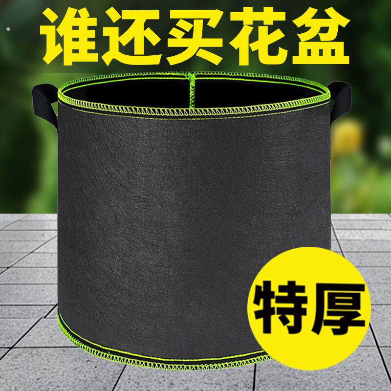 美植袋加厚无纺布种植袋黑色种树专用袋植树袋育苗袋出口加仑阳台