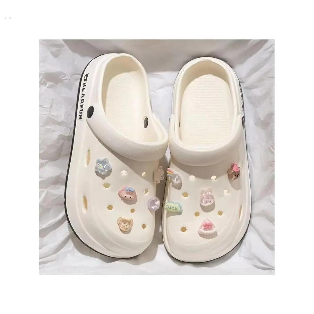 洞洞鞋女士夏季外穿2025新款厚底eva凉鞋防滑防臭沙滩男士凉拖鞋