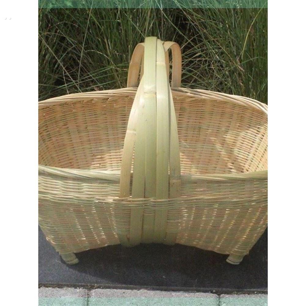 手工编织手提菜篮 大竹篮装鸡蛋篮子水果篮收纳筐 买菜竹编篮竹器