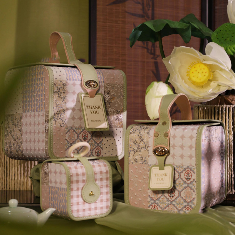 2025伴娘伴郎伴手礼盒轻奢高级感精致手提礼盒婚礼宾客喜糖盒子空