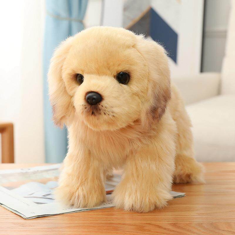 仿真毛绒玩具柯基犬金毛公仔摆件坐款斗牛犬狮子狗哈巴狗