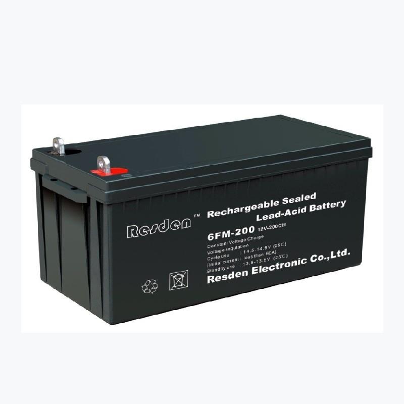 雷斯顿蓄电池6FM-200直流屏12V200AH太阳能通信机房UPS储能电源