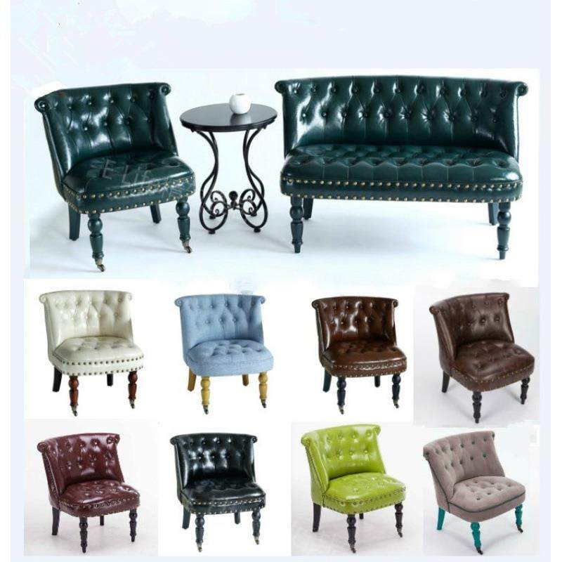 欧式复古单人沙发皮布艺时尚小户型卧室电脑美甲椅子服装店铺沙发,基础建材,脚轮/万向轮,淘宝优惠券,粉丝福利购,淘宝优惠卷