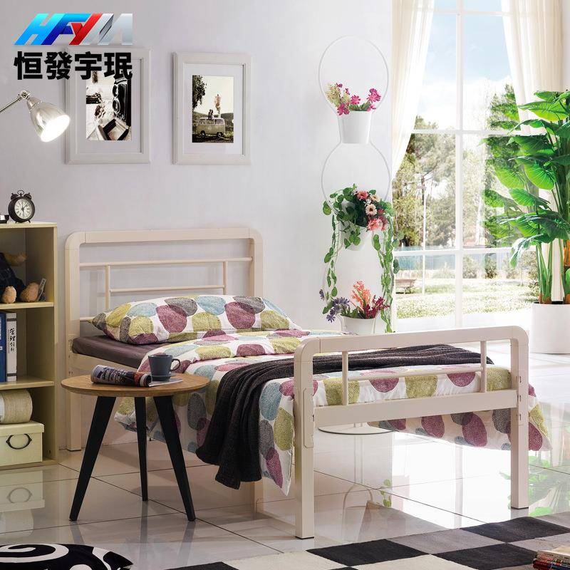 现代简约成人单层床公主床单人双人宿舍床铁架床