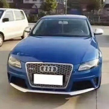 09-12款A4L改装RS4前杠包围套件A4B8升级RS4前杠中网后唇尾喉