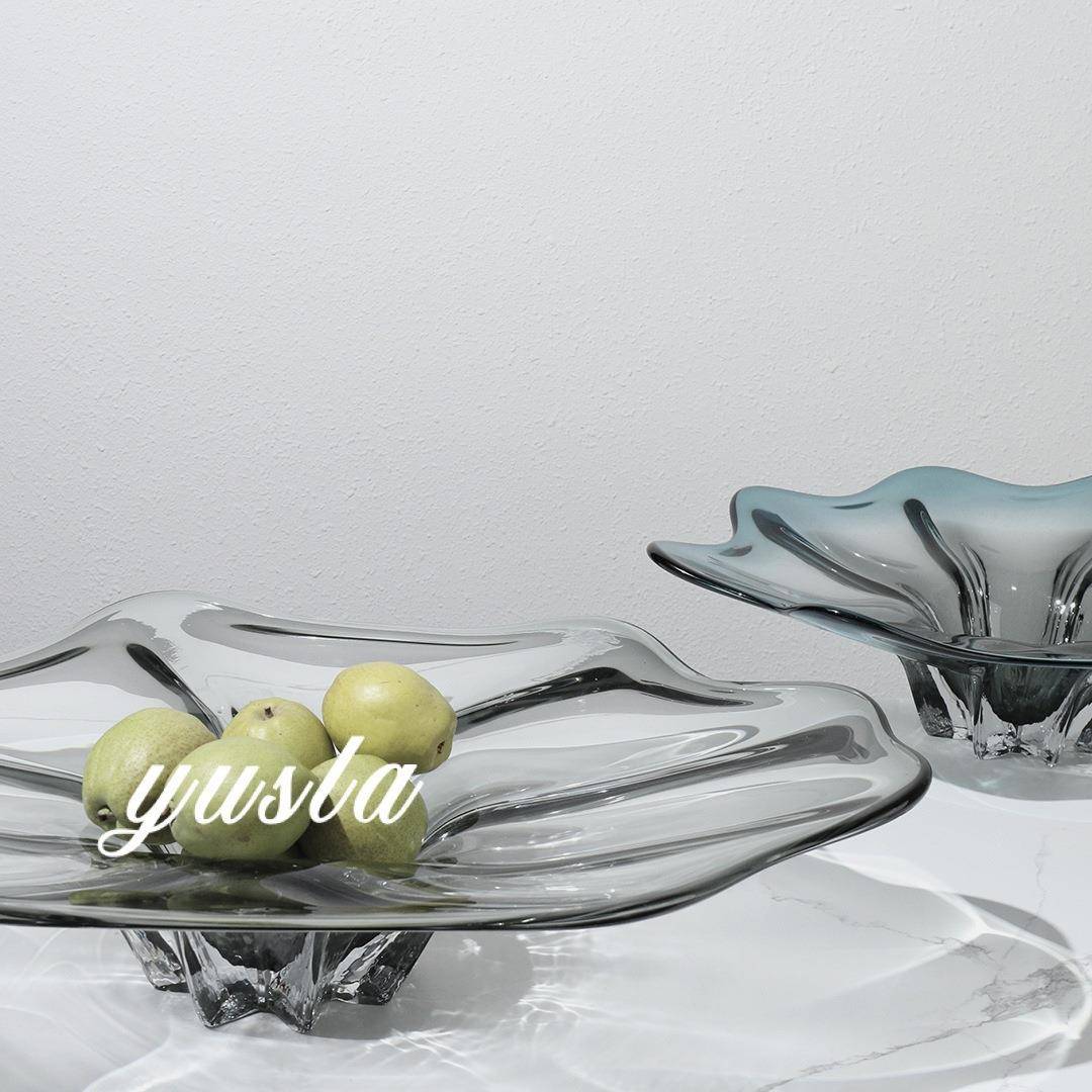 简约现代客厅茶几干果盆餐厅别墅水果盘收纳盘摆件样板间软装饰品