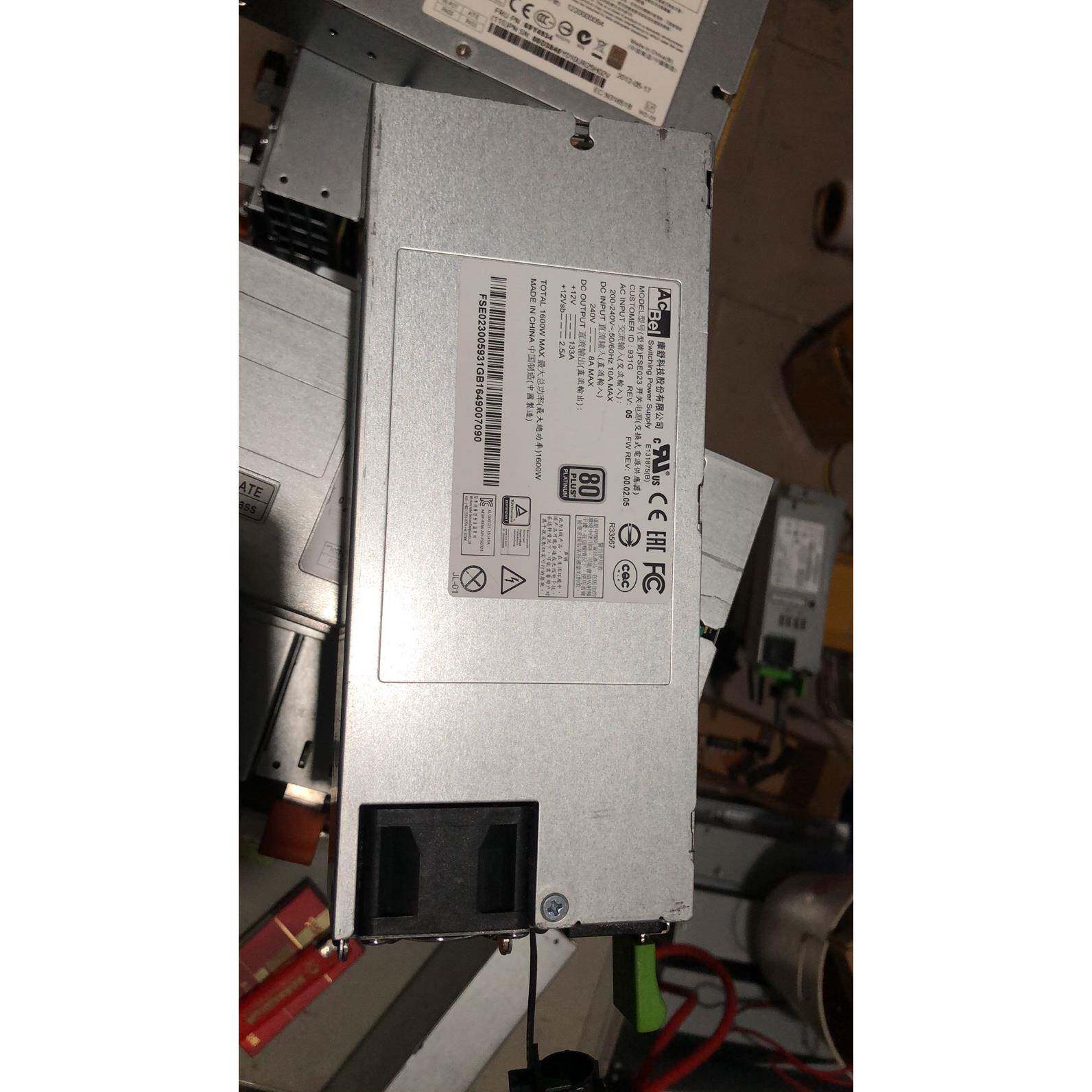 服务器电源1600W电源可配转接板和电源线