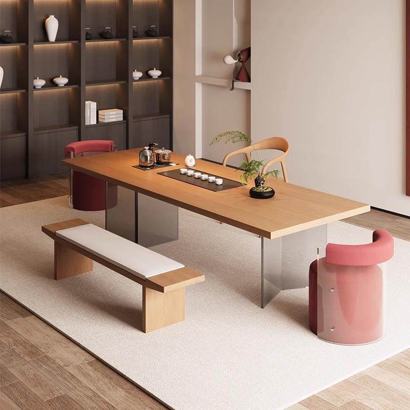 现代简约实木茶桌椅组合亚克力轻奢高级感大板茶台办公室客厅家用,电子/电工,接线端子,淘宝优惠券,粉丝福利购,淘宝优惠卷
