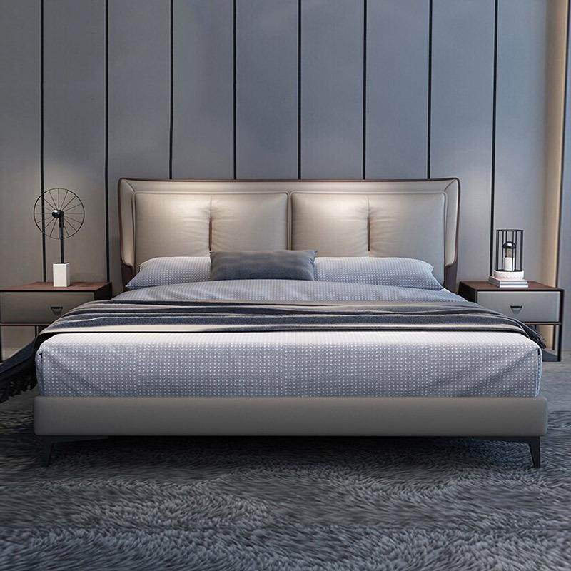 YLX806#佰纳慕意式皮床真皮床现代简约主卧室网红1.8米软包北欧轻