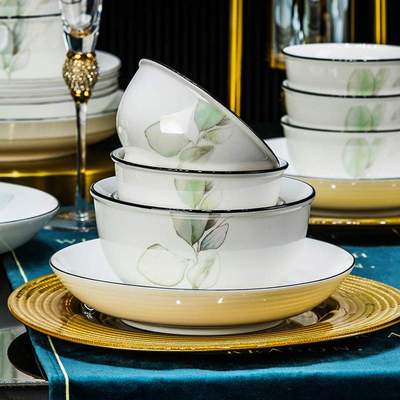 碗碟套装新中式餐具盘子菜盘米饭碗家用2025新款碗盘汤碗（专属）