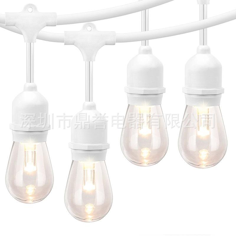 欧美户外装饰灯48FT-15灯E26E27防水S14高压2700K-LED灯串