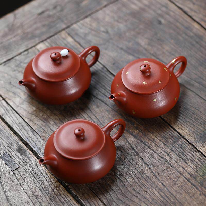 精工紫砂壶宜兴原矿朱泥手工茶壶明炉壶口盖严密
