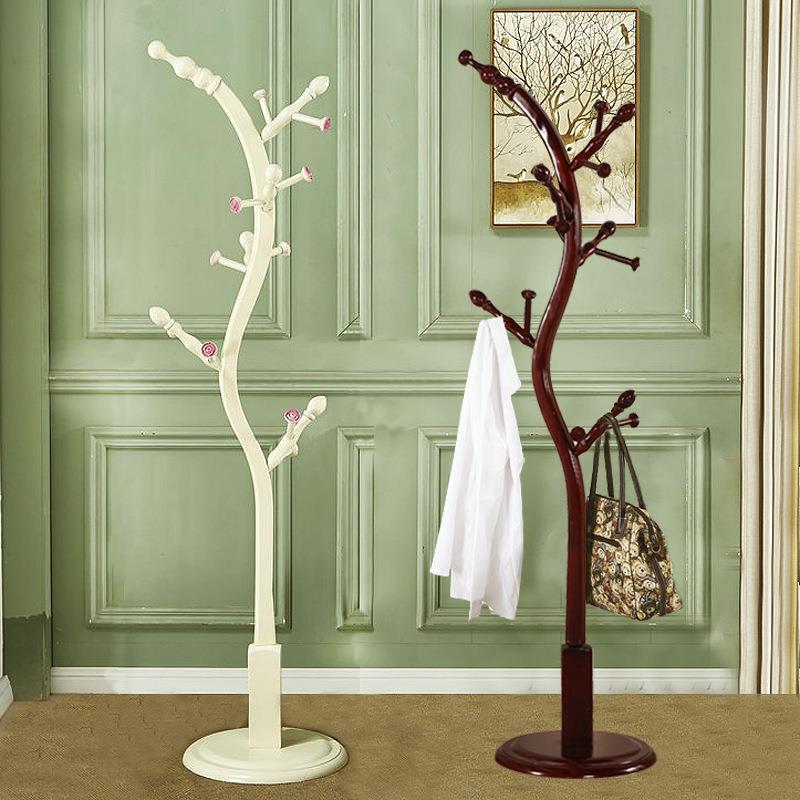 树枝衣帽架实木挂衣杆卧室树形衣服架客厅落地式家用衣架子挂衣架
