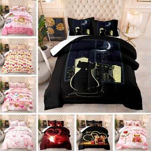 情人节爱心浪漫工厂直胖被销床品eBay外贸羽丝棉被