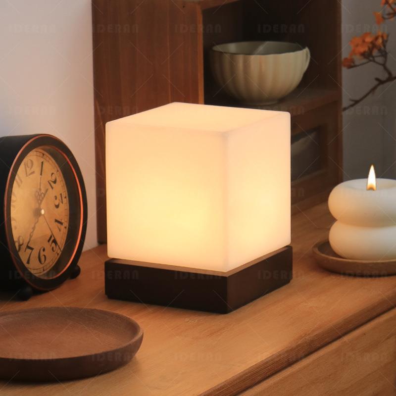 复古台灯中古美式简约充电小夜灯卧室儿童睡眠氛围灯高级感床头灯