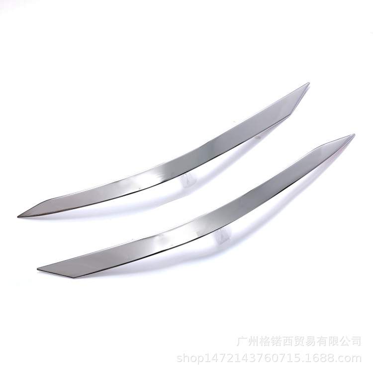 适用22款VOXY/NOAH90前大灯改装饰条专用304不锈钢前大灯饰条贴片
