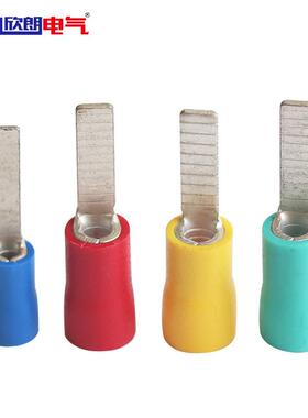 DBV片形预绝缘接线端子DBV1.25-101418插片式冷压端头线耳铜鼻