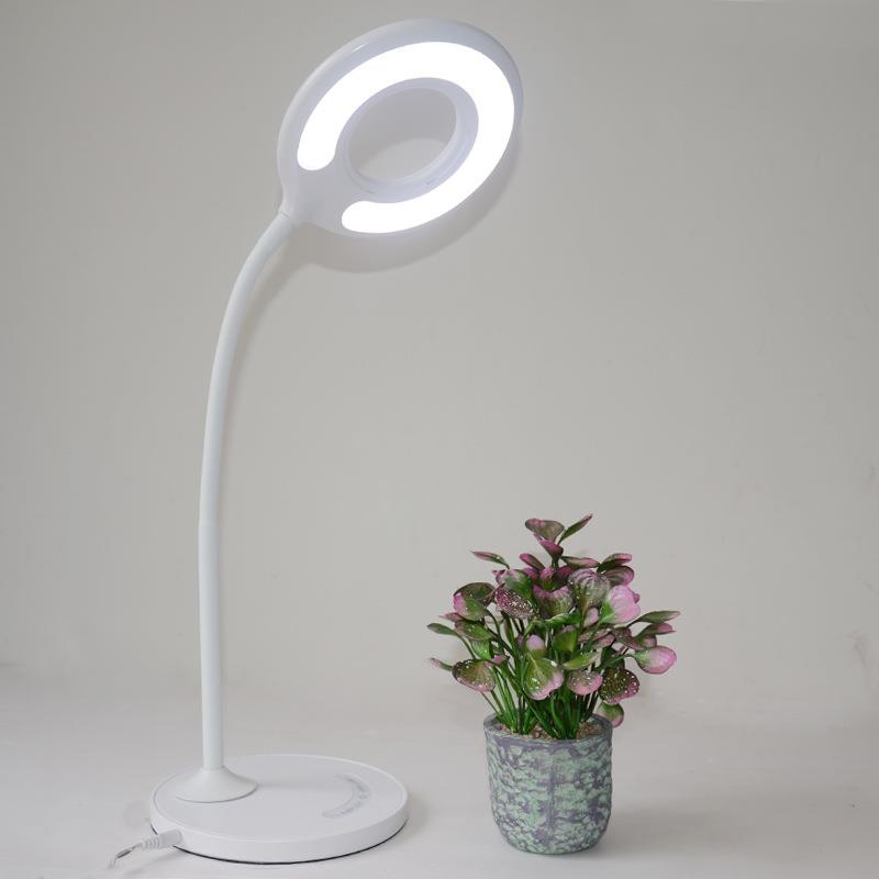 现代简约环形LED护眼LED学习台灯调光阅读充电式滑动触摸台灯