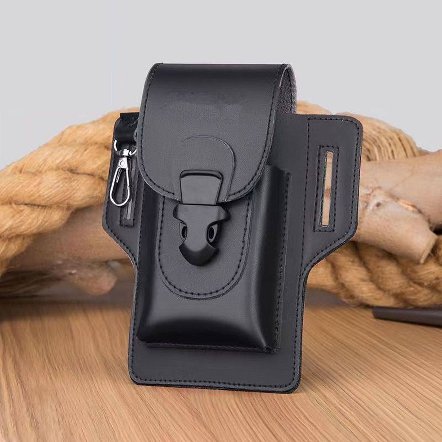 新款手机腰包男士工地干活手机皮套可放烟盒挂钥匙穿皮带户外专用